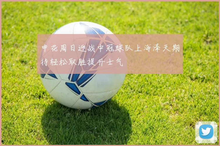 申花周日迎战中冠球队上海泽天期待轻松取胜提升士气